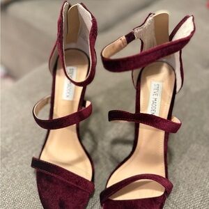 Steve Madden Deep Burgundy Strappy Heels